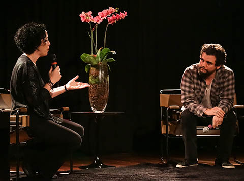 Wagner Moura e Marcia Tiburi Lapa Scipião