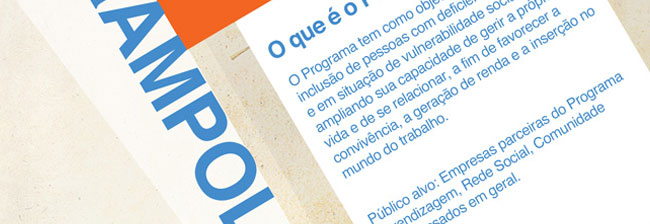 O que  o PET TRAMPOLIM?
O Programa tem como objetivo contribuir para a incluso de pessoas com deficincia intelectual e em situao de vulnerabilidade social, ampliando sua capacidade de gerir a prpria vida e de se relacionar, a fim de favorecer a convivncia, a gerao de renda e a insero no mundo do trabalho.

Pblico alvo: Empresas parceiras do Programa Aprendizagem, Rede Social, Comunidade e interessados em geral.